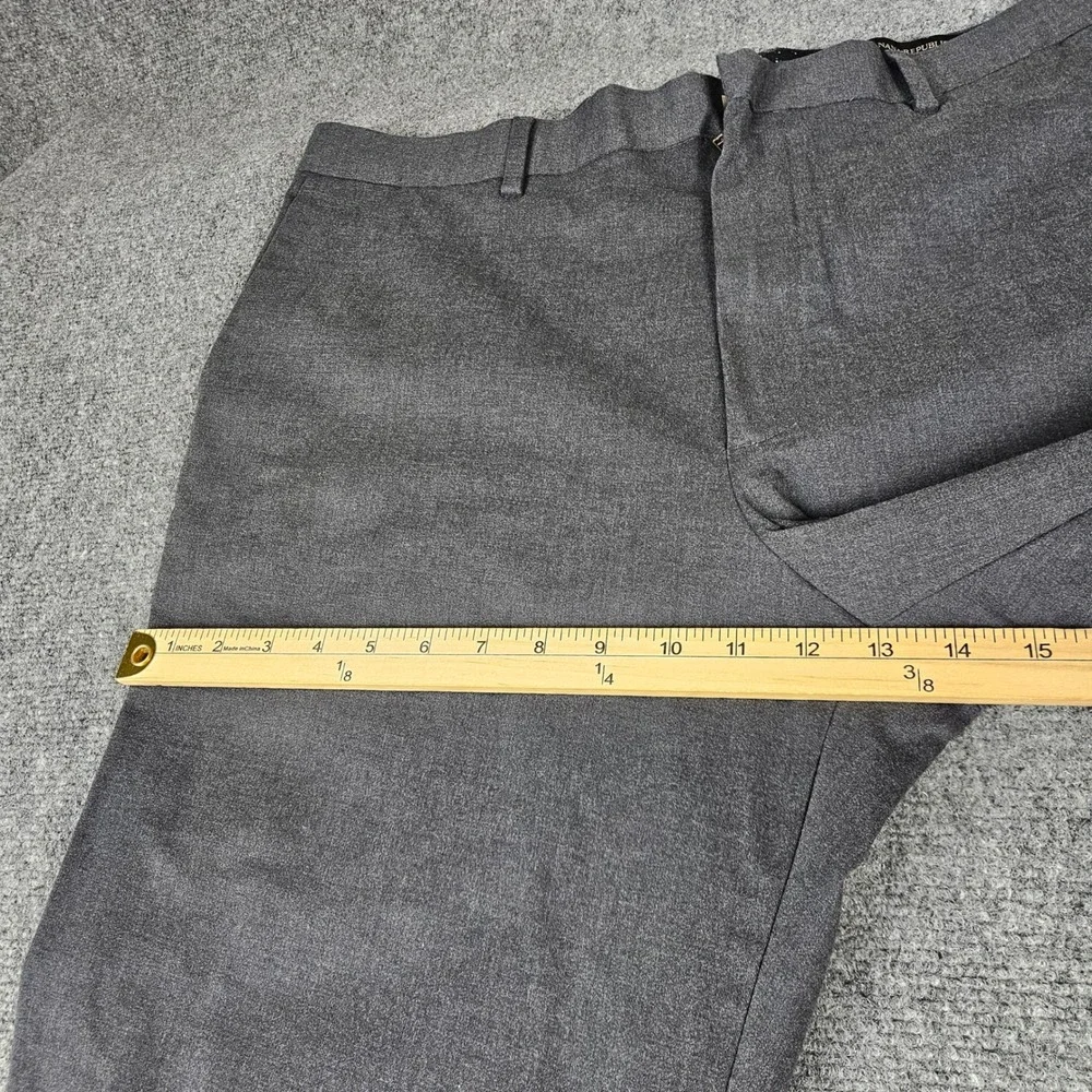 Banana Republic Standard Fit Mens Dress Pants Charcoal Gray 36 Cotton Blend